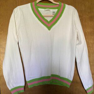 LIZ Golf (by Liz Claiborne) preppy tennis sweater size Medium